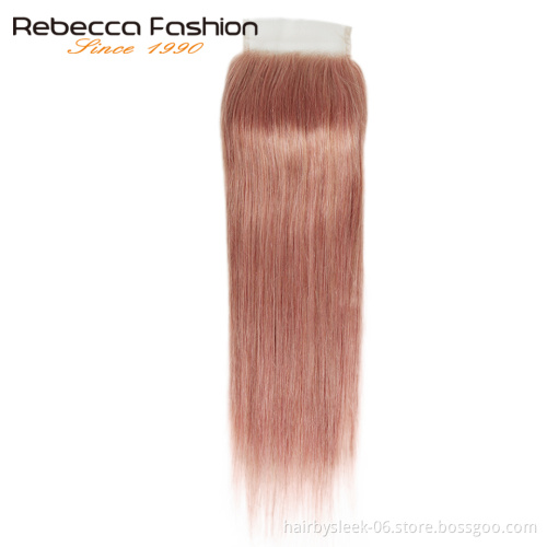 Rebecca Fashion cheap colorful hair extension straight weave 8 to 28inches remy hair bundles wholesale human hair extension